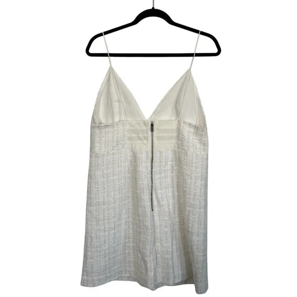 Alice + Olivia Carli Tweed Mini Empire Dress in White NWT - Picture 5 of 8